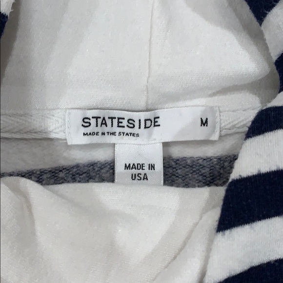 Stateside Navy White Striped Cozy Hoodie - Picture 2 of 3